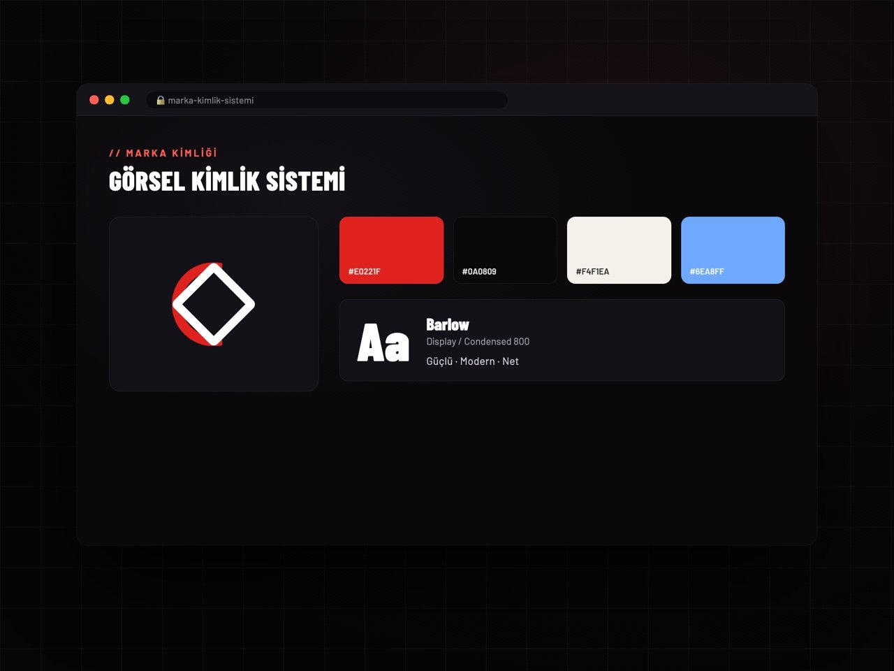 Marka kimliği görsel sistem board mockup